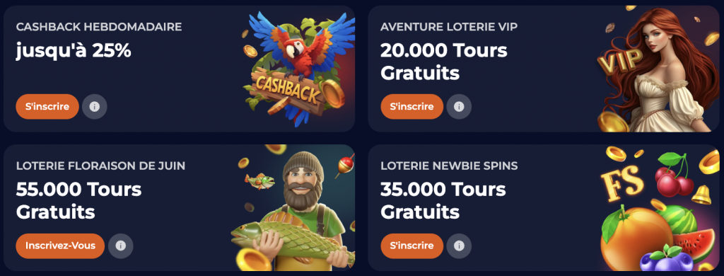 Des bonus, des promos et de la fidélisation en masse